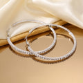 Glamorous Oversized Rhinestone Hoop Earrings